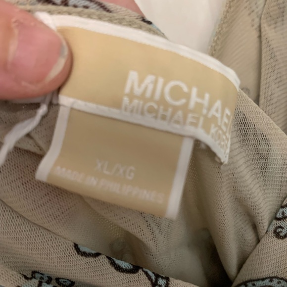 Michael Kors light blue and beige tank top. Size XL - Picture 8 of 10